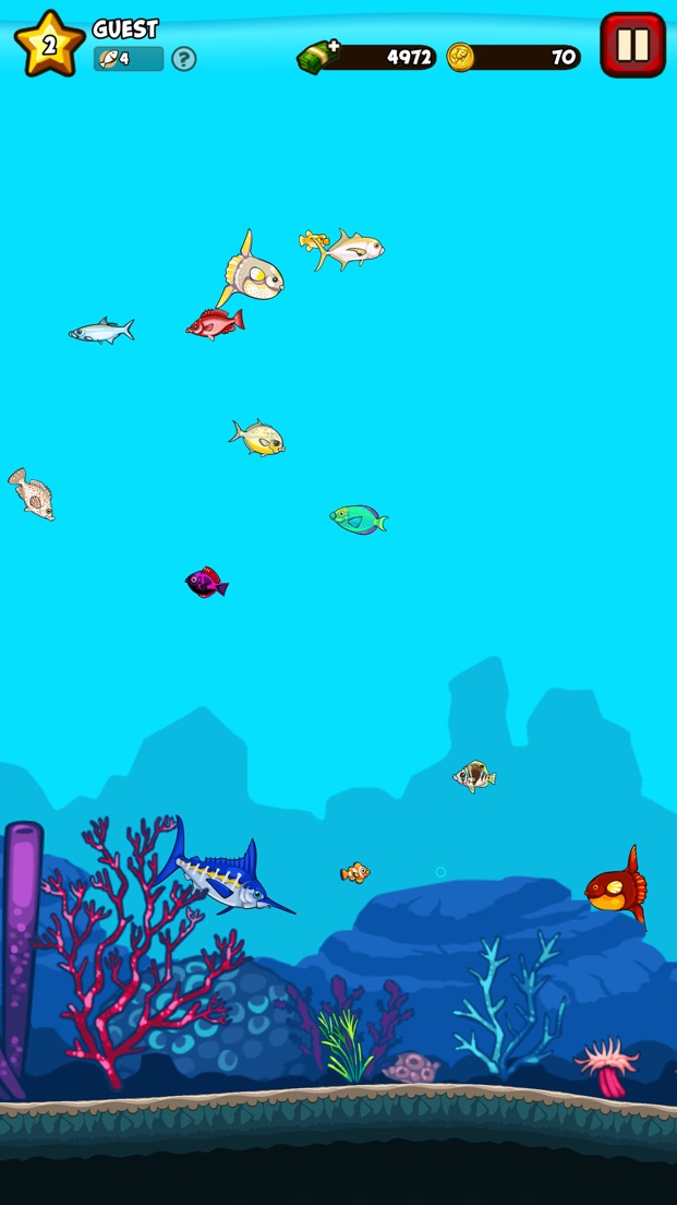 Fishing Break still of a blue reef with a marlin